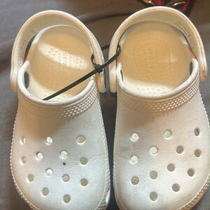Crocs Kids White Clogs size 8C